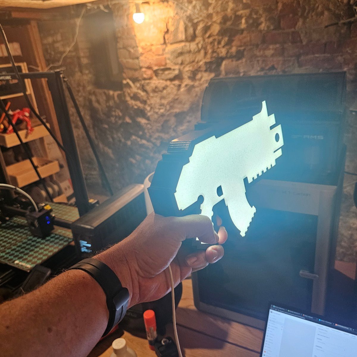 40K Boltgun LED Lightbox - LetterLamps