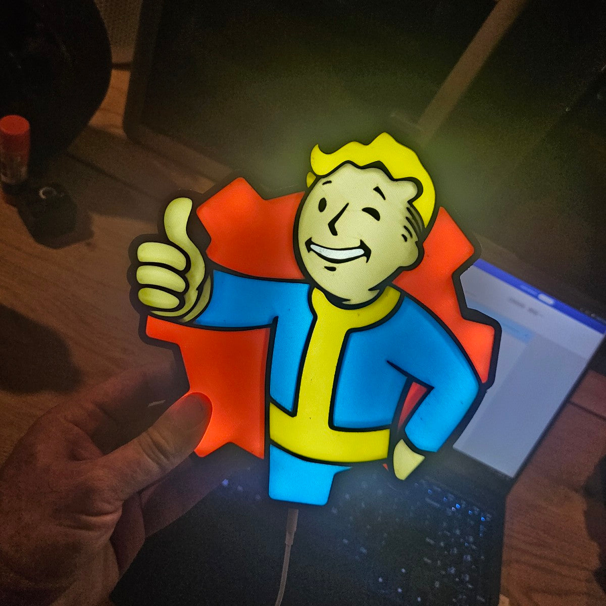 Vault Boy Thumbs-Up LED Lightbox
