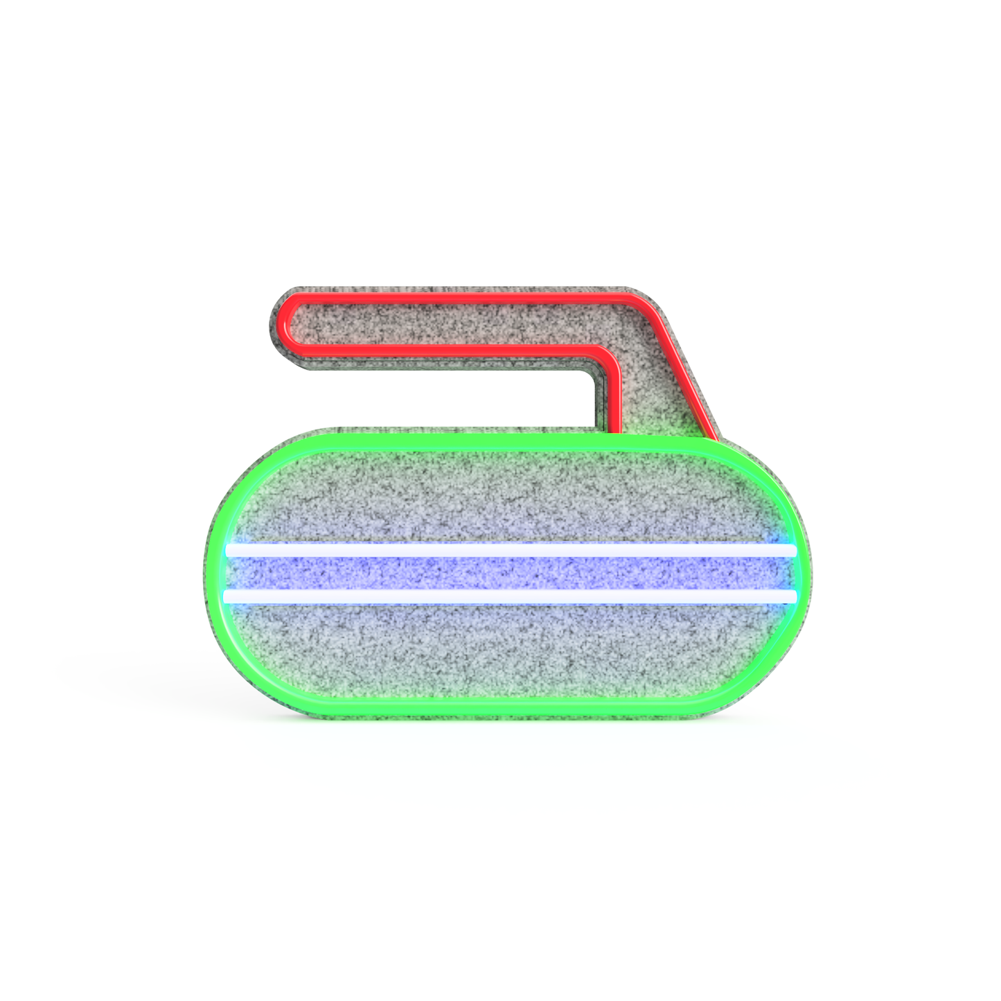 Neon LED Curling Rock