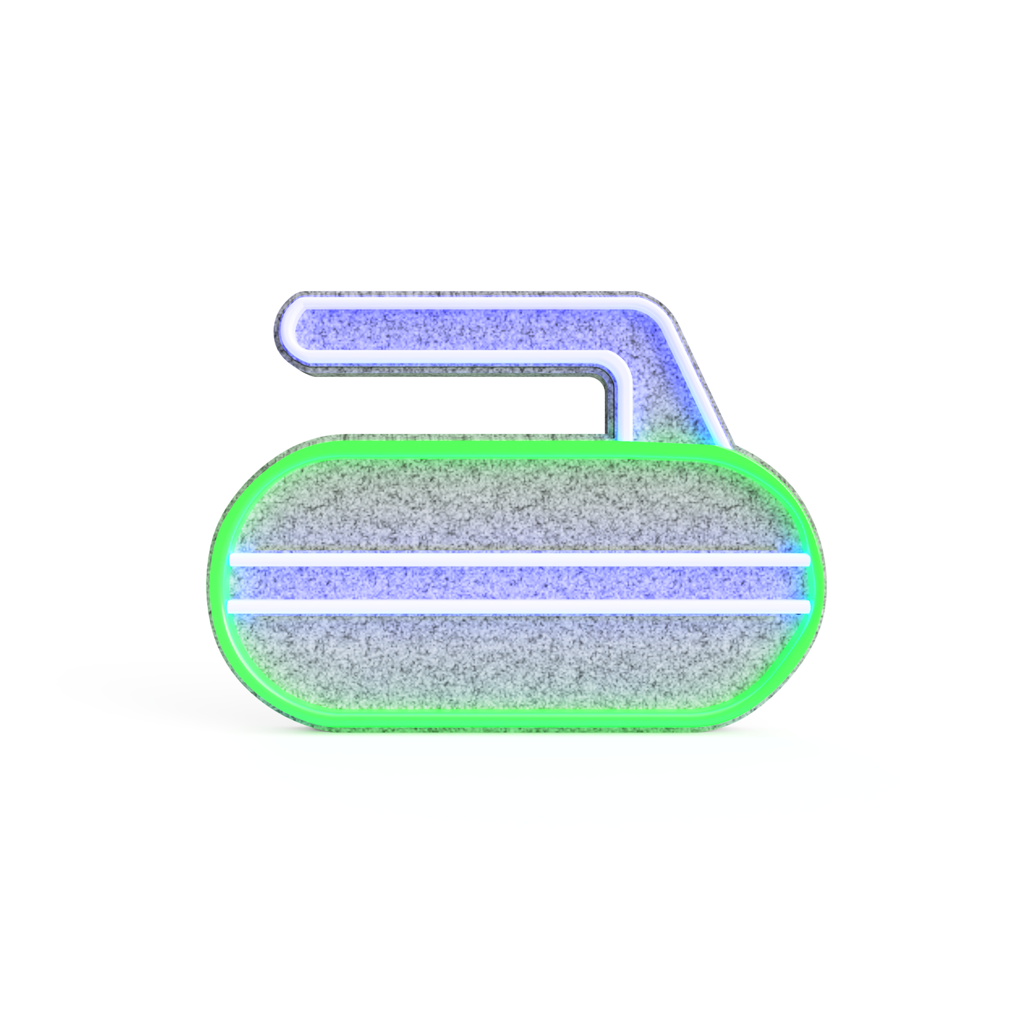Neon LED Curling Rock