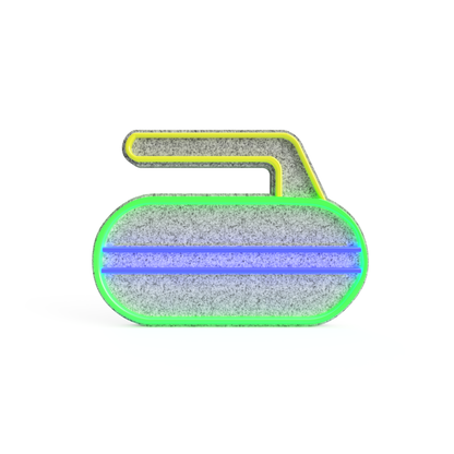 Neon LED Curling Rock