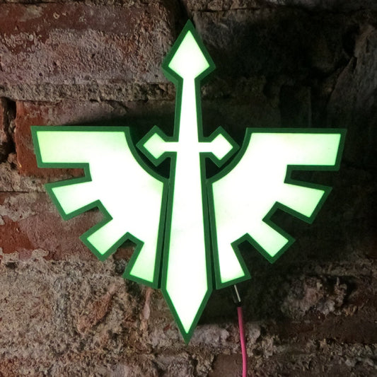 Dark Angels Space Marine Emblem LED Lightbox - LetterLamps