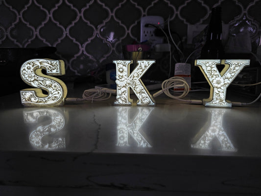 Floral LetterLamps Collection - Letter Lamps
