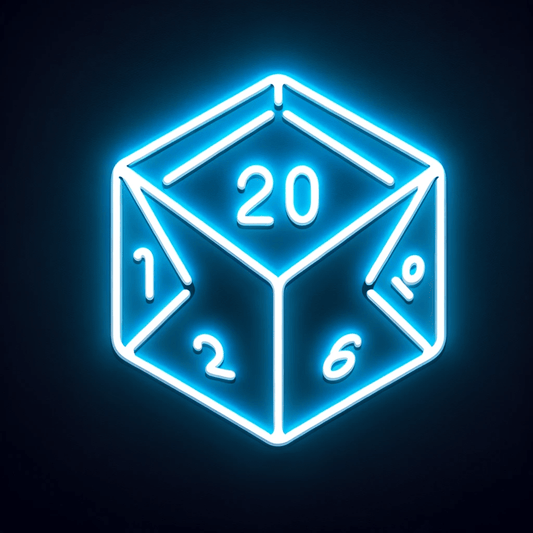 "Roll the Dice" Neon LED Sign – Iconic Tabletop Gaming Elegance - Letter Lamps