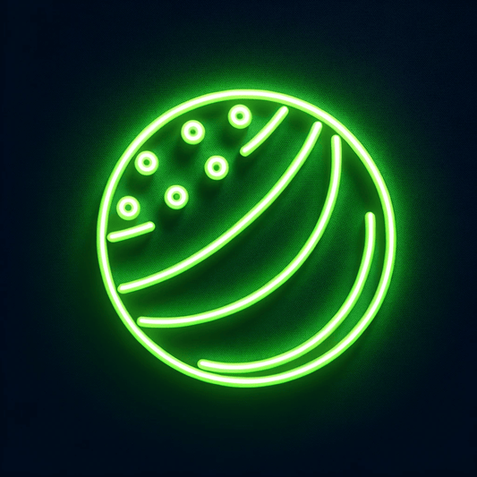 Vibrant Pickleball Neon LED Sign – Neon Green Energy on Sleek Black Backing - Letter Lamps