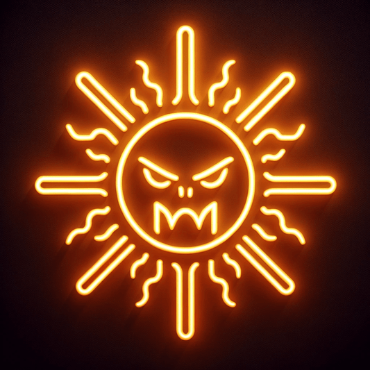 Warhammer 40K Evil Sunz Clan Neon LED Sign – Red Fury on Black Background - Letter Lamps