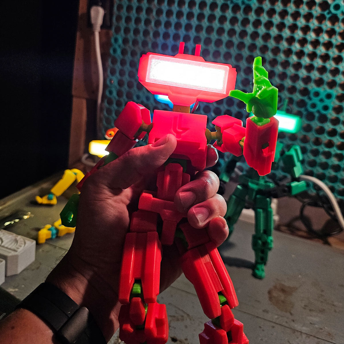 Battery Bot Action Lamp - 4 Eyes