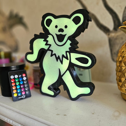 Grateful Dead Dancing Bear LED Lightbox - LetterLamps