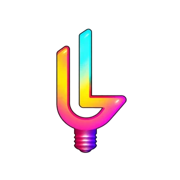 LetterLamps transparent logo — your composition is listed in the order details