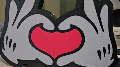 Cartoon Mickey Heart Hands Lamp