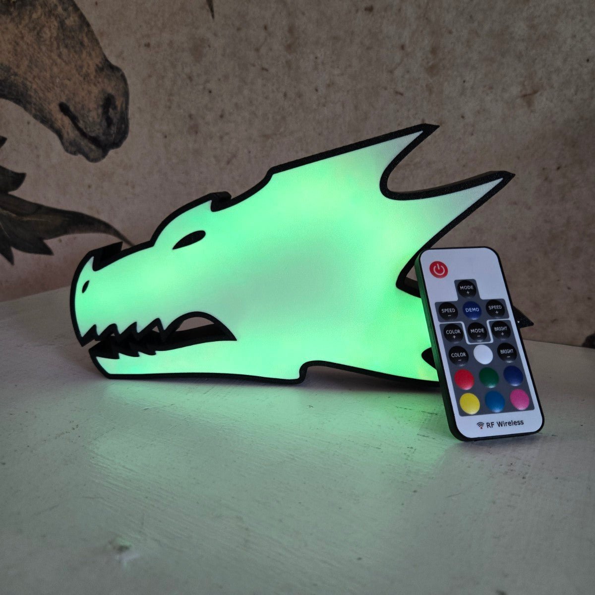 Salamanders Dragon Head RGB Lamp – Warhammer 40K Inspired - LetterLamps