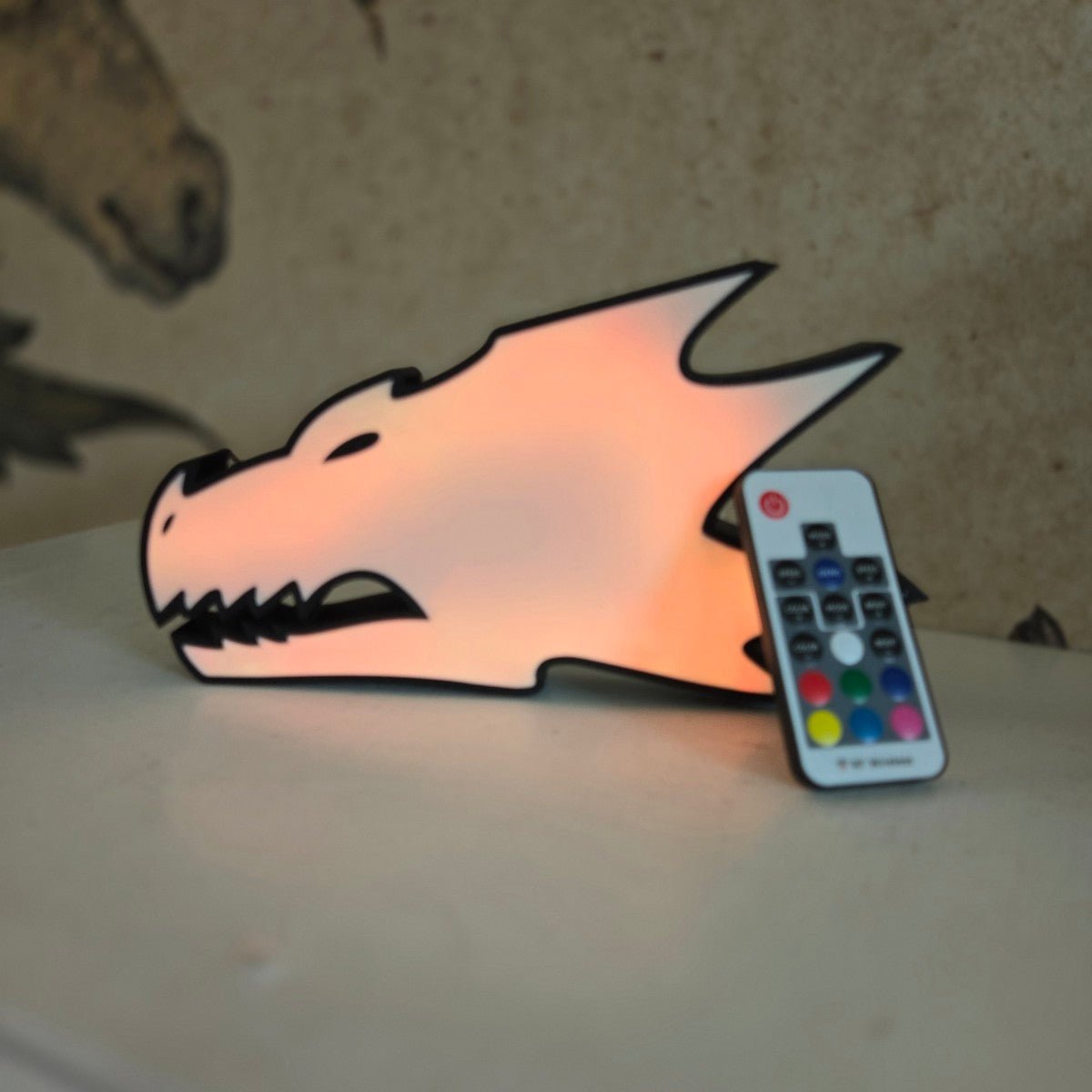 Salamanders Dragon Head RGB Lamp – Warhammer 40K Inspired - LetterLamps