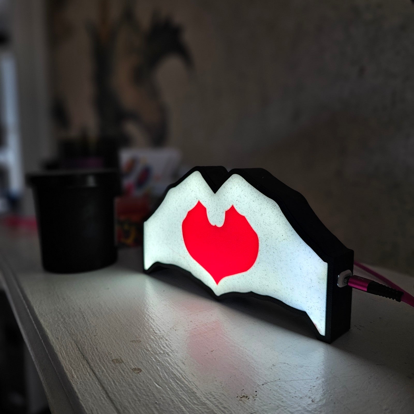 Taylor Swift Heart Hands LED Lightbox - LetterLamps