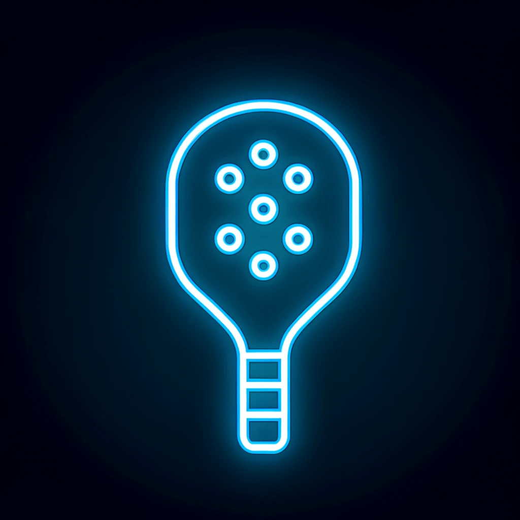 Ice Blue Pickleball Paddle Neon LED Sign – Elegant Simplicity on Black ...