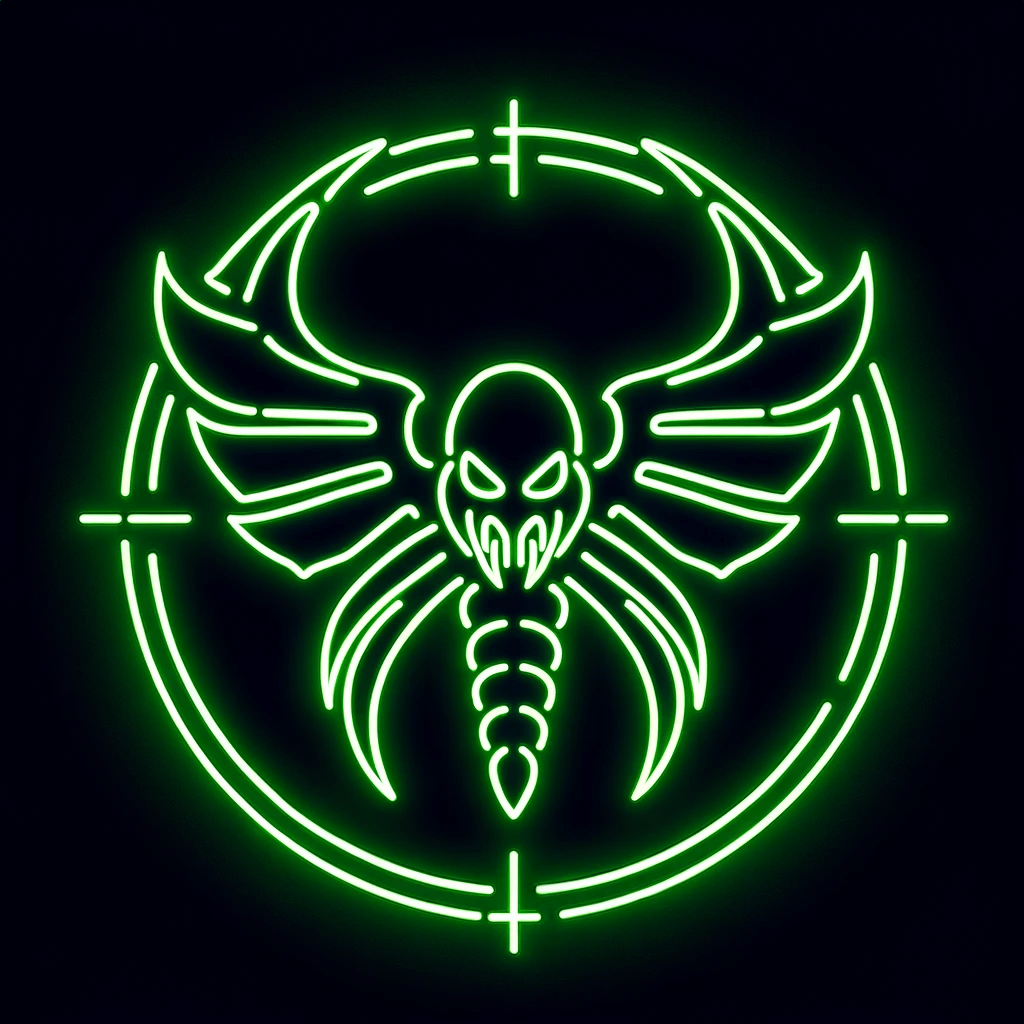 Warhammer 40K Hive Fleet Emblem Neon LED Sign – Green Menace on Black Backing - Letter Lamps